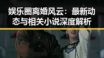娱乐圈离婚风云：最新动态与相关小说深度解析